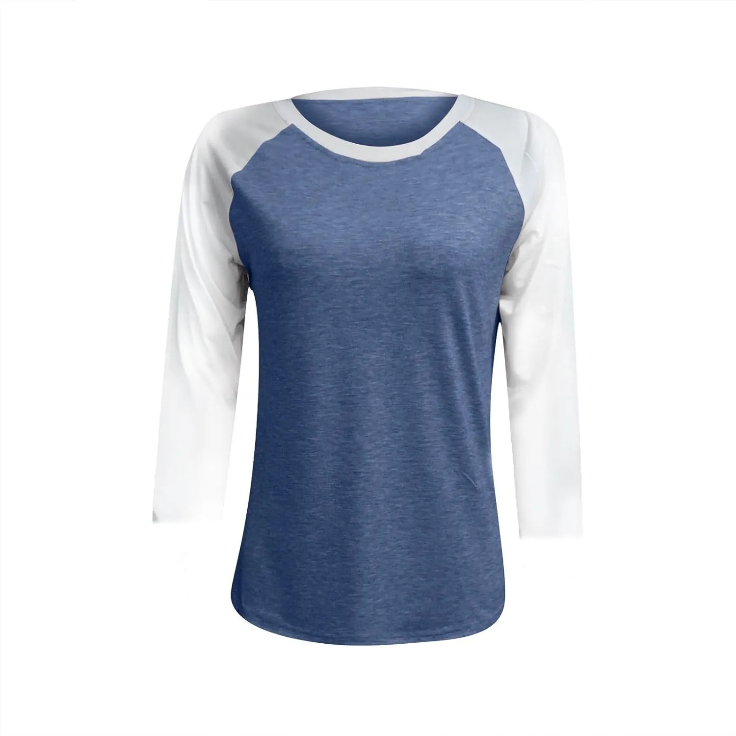 3/4 Length Sleeve Womens Tops Casual Crew Neck Raglan Baseball Shirt Cute Y2k Color Block Tops Basic Tunic Tee Shirts