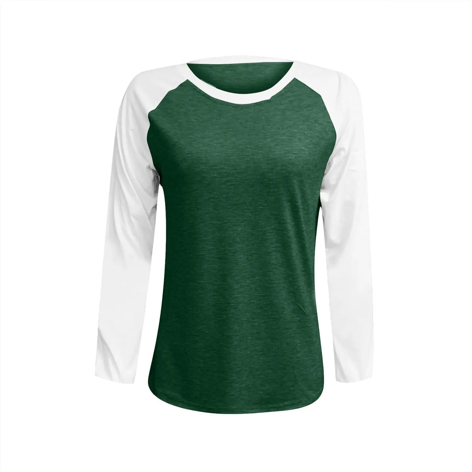3/4 Length Sleeve Womens Tops Casual Crew Neck Raglan Baseball Shirt Cute Y2k Color Block Tops Basic Tunic Tee Shirts