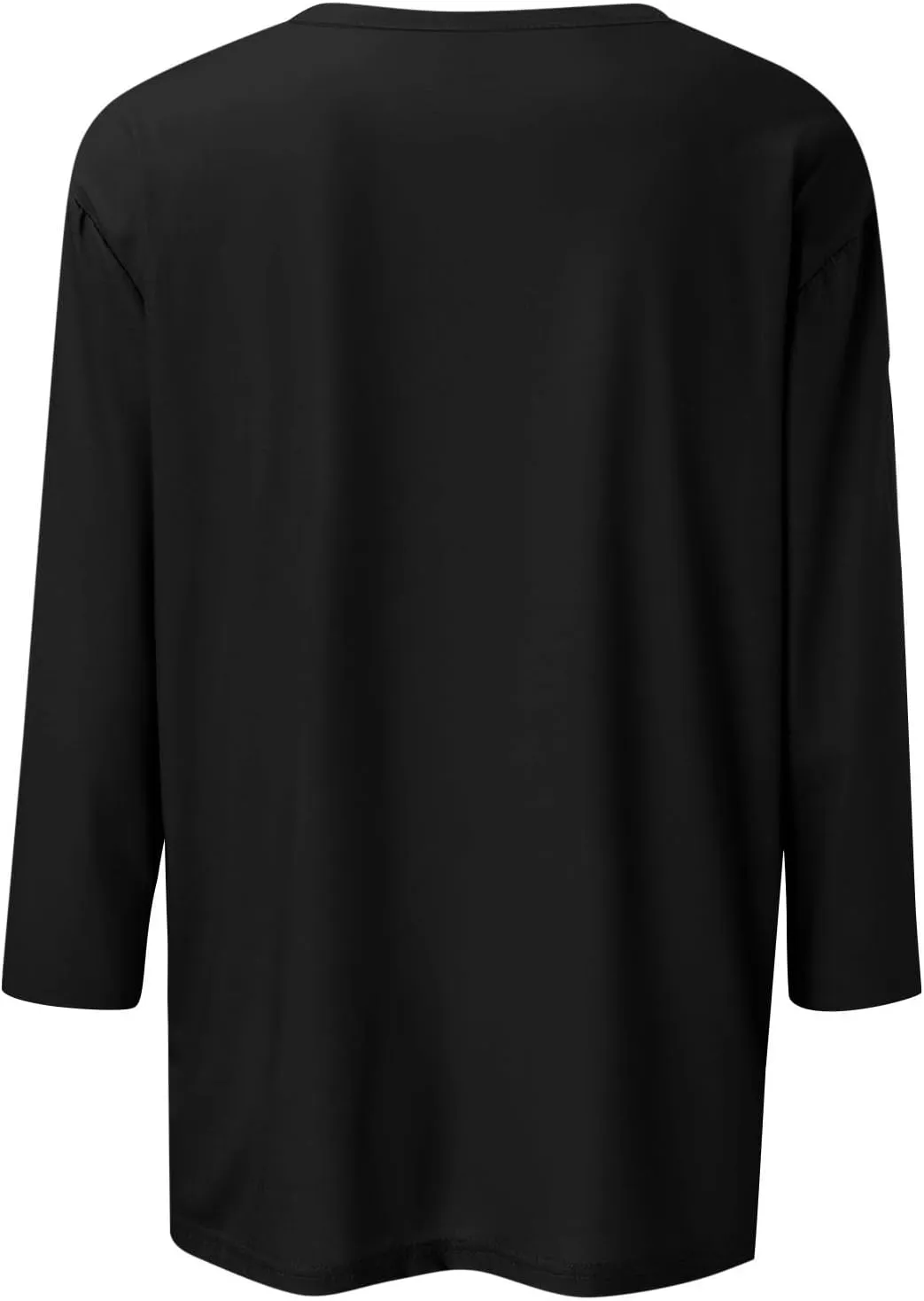 3/4 Sleeve Tops for Women Square Neck Summer T Shirts Casual Dressy Trendy Blouses Color Block Print Loose Fit Tunics
