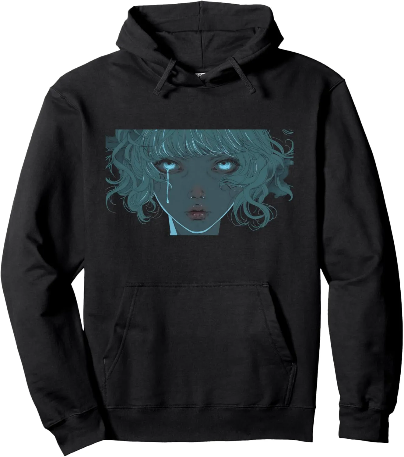 Anime Girl Crying Funny Graphic Tees Pullover Hoodie