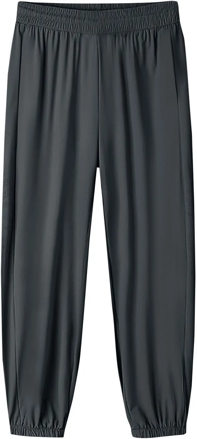 Beeswan Pants for Women Casual Loose Stretchy Work Pants Jogging Elastic Summer Solid Outfit Ankle-Length with Pockets