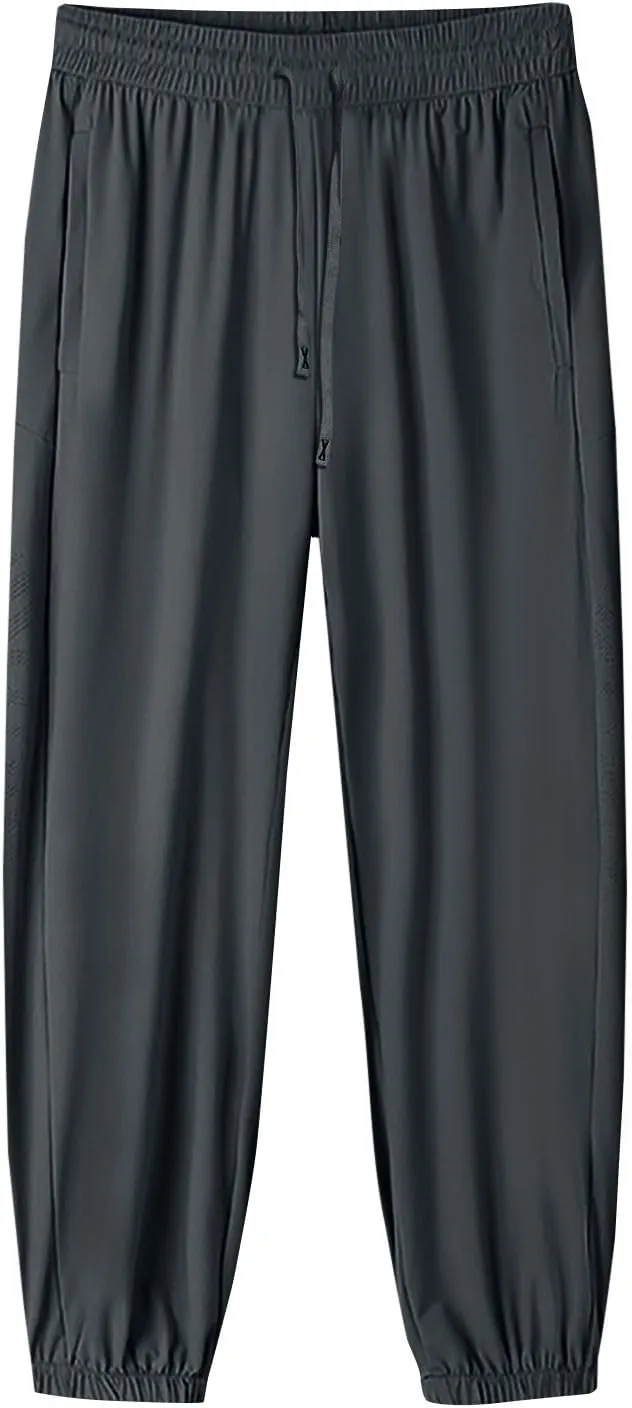 Beeswan Pants for Women Casual Loose Stretchy Work Pants Jogging Elastic Summer Solid Outfit Ankle-Length with Pockets
