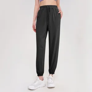 Beeswan Pants for Women Casual Loose Stretchy Work Pants Jogging Elastic Summer Solid Outfit Ankle-Length with Pockets