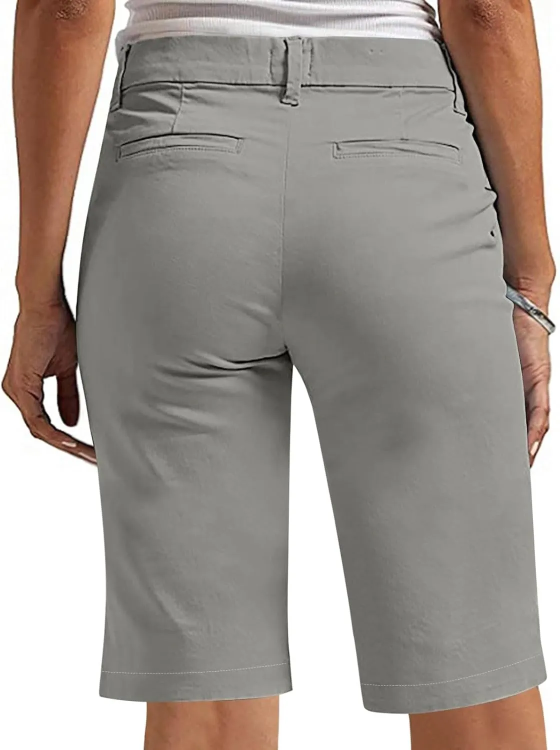 Bermuda Shorts for Women Summer Knee Length Lightweight Quick Dry Short Casual Hiking Straight Leg Pull On Short