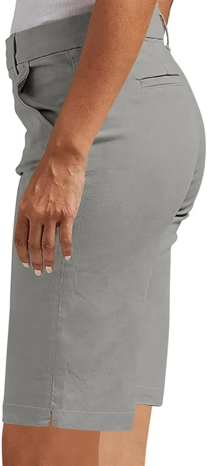 Bermuda Shorts for Women Summer Knee Length Lightweight Quick Dry Short Casual Hiking Straight Leg Pull On Short
