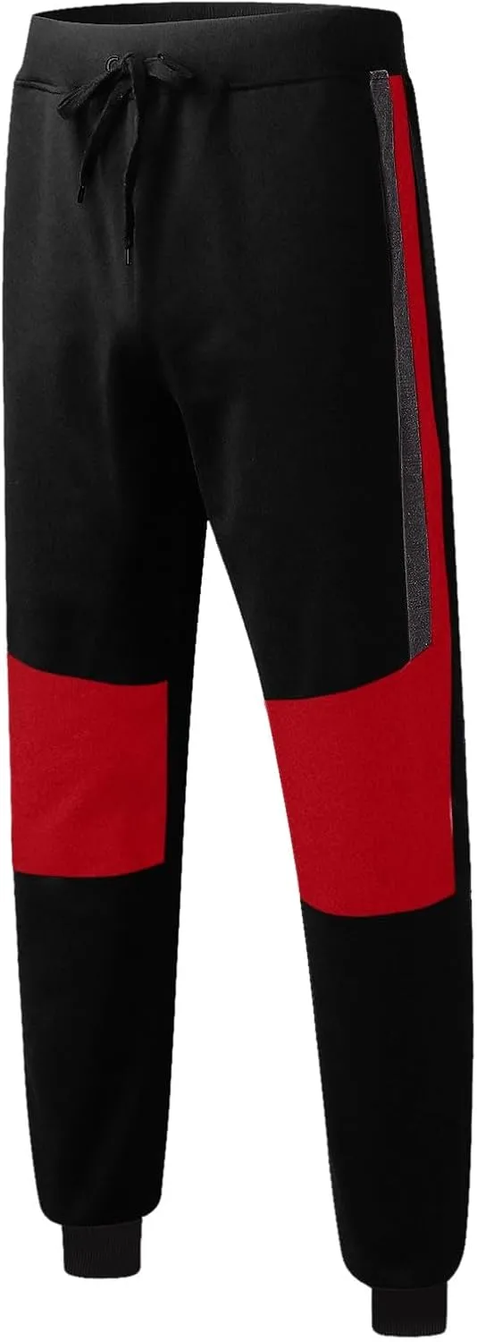 BIFUTON Joggers for Men,Mens Sweatpants with Pockets Color Matching Golf Pants for Men Relaxed Fit Lounge Pants Trousers