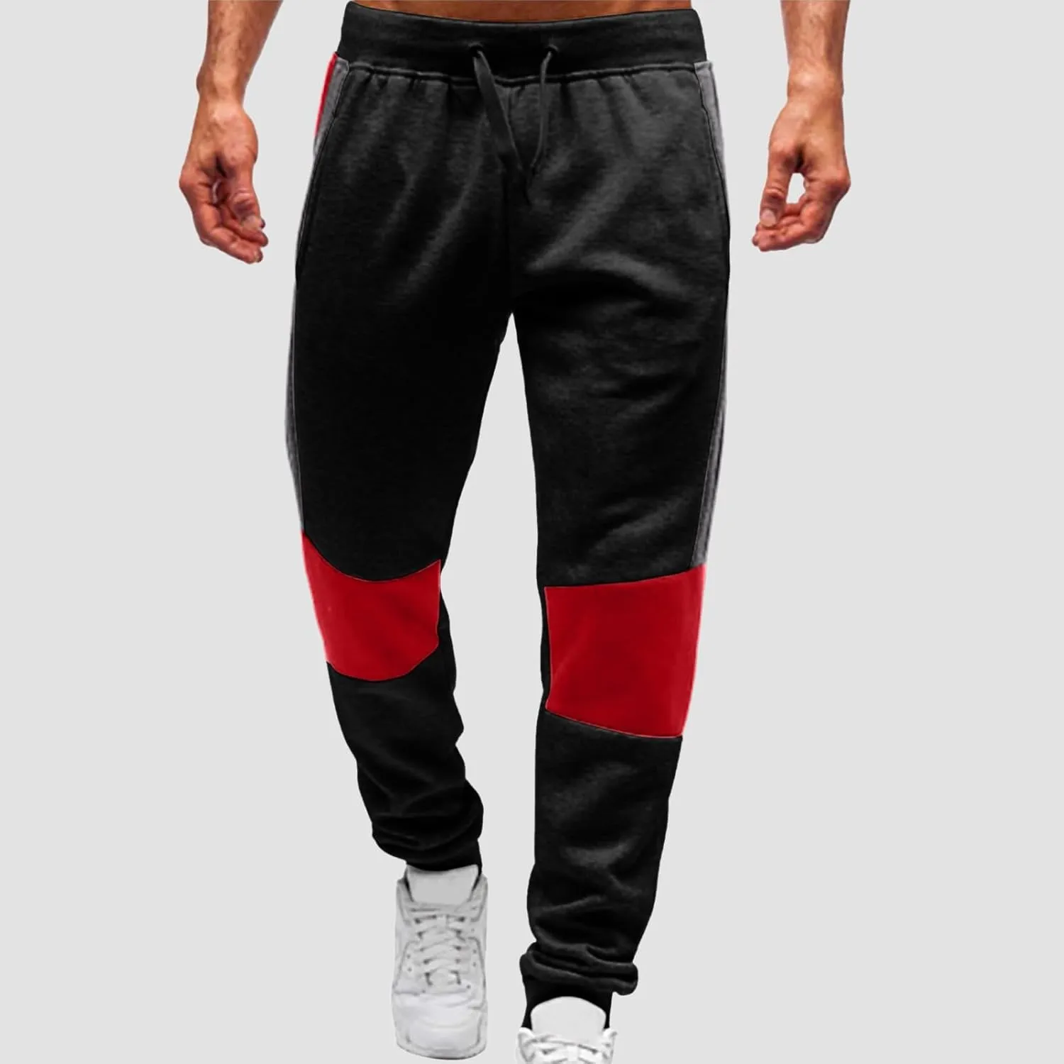 BIFUTON Joggers for Men,Mens Sweatpants with Pockets Color Matching Golf Pants for Men Relaxed Fit Lounge Pants Trousers