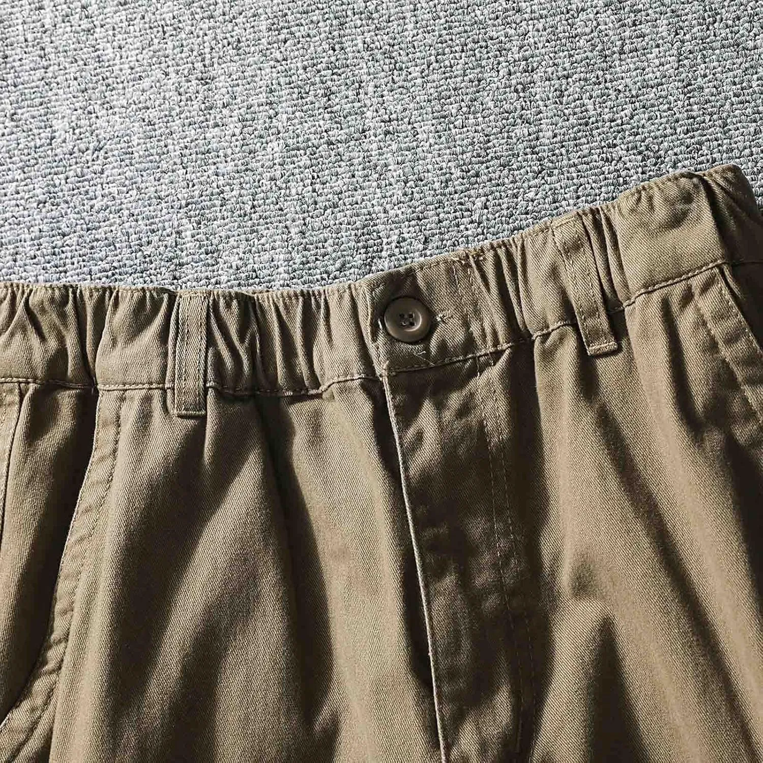 Big and Tall Men Cargo Jogger Sweat Pants Open Bottom Ripstop Hiking Work Pants Relaxed Fit Elastic Waisted Cuffed Ankle