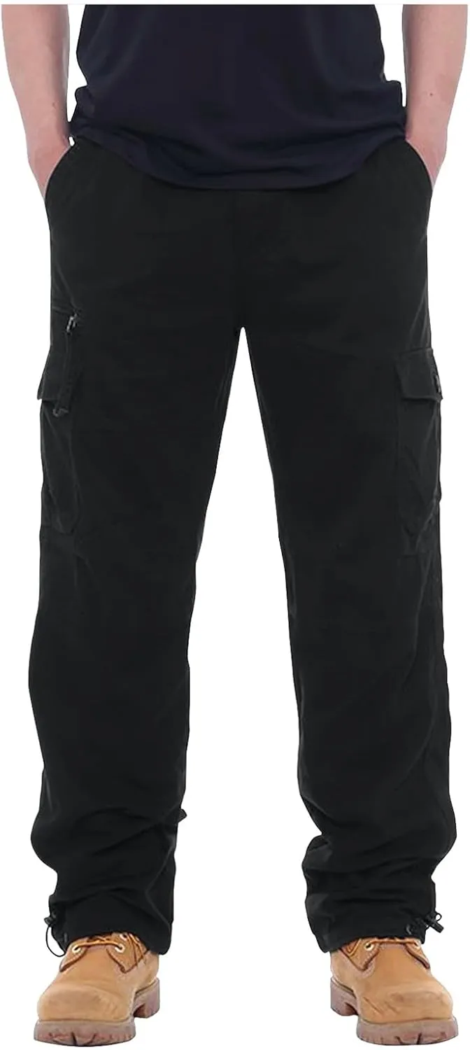 Cargo Pants for Men Multi Pockets Baggy Pants Stretch Skinny Fit Sweatpants Plus Size Hunting Pants 2024