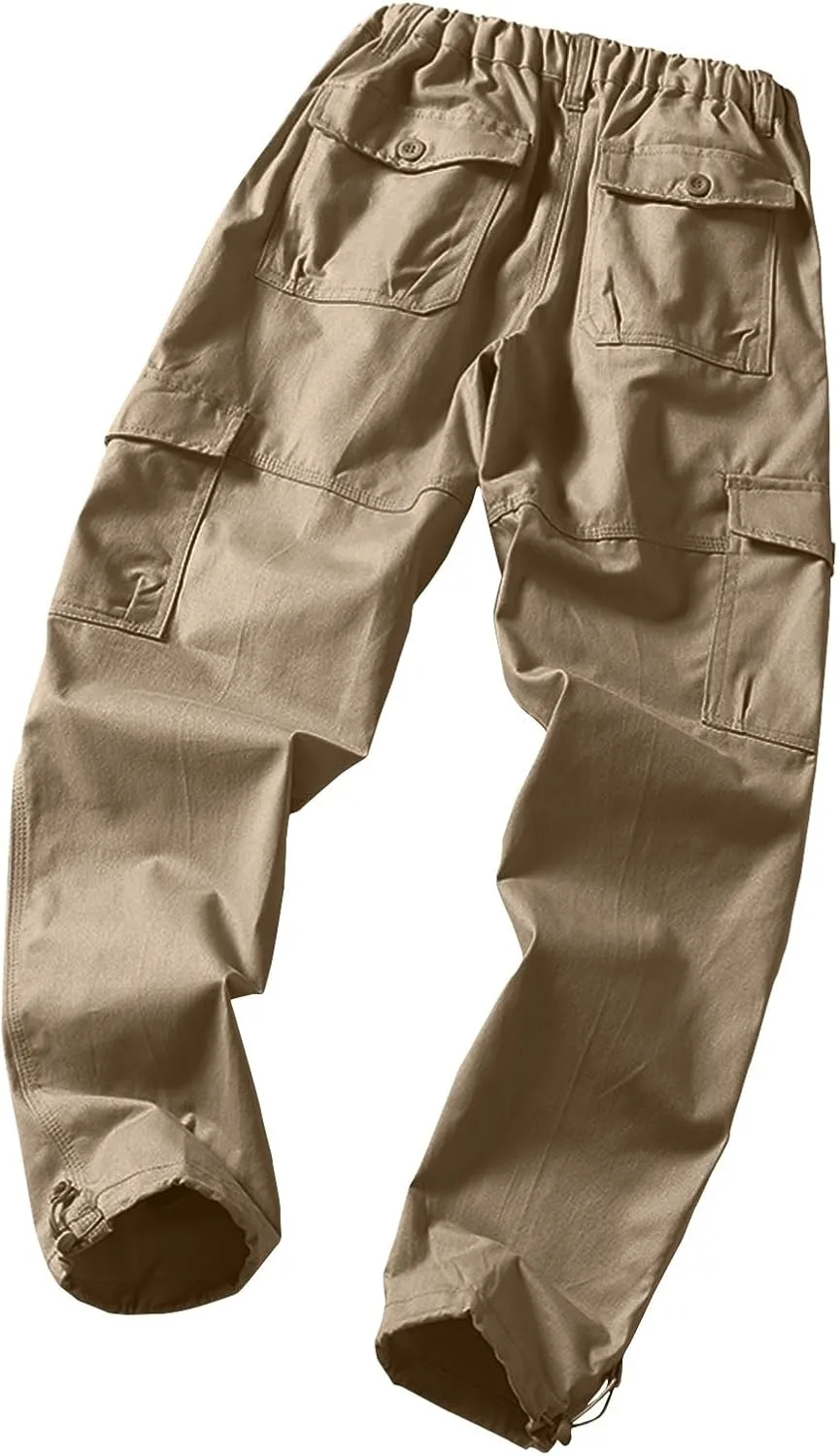 Cargo Pants for Men Multi Pockets Baggy Pants Stretch Skinny Fit Sweatpants Plus Size Hunting Pants 2024