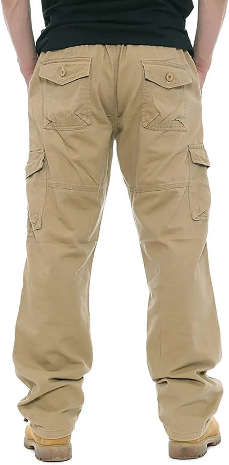 Cargo Pants for Men Multi Pockets Baggy Pants Stretch Skinny Fit Sweatpants Plus Size Hunting Pants 2024