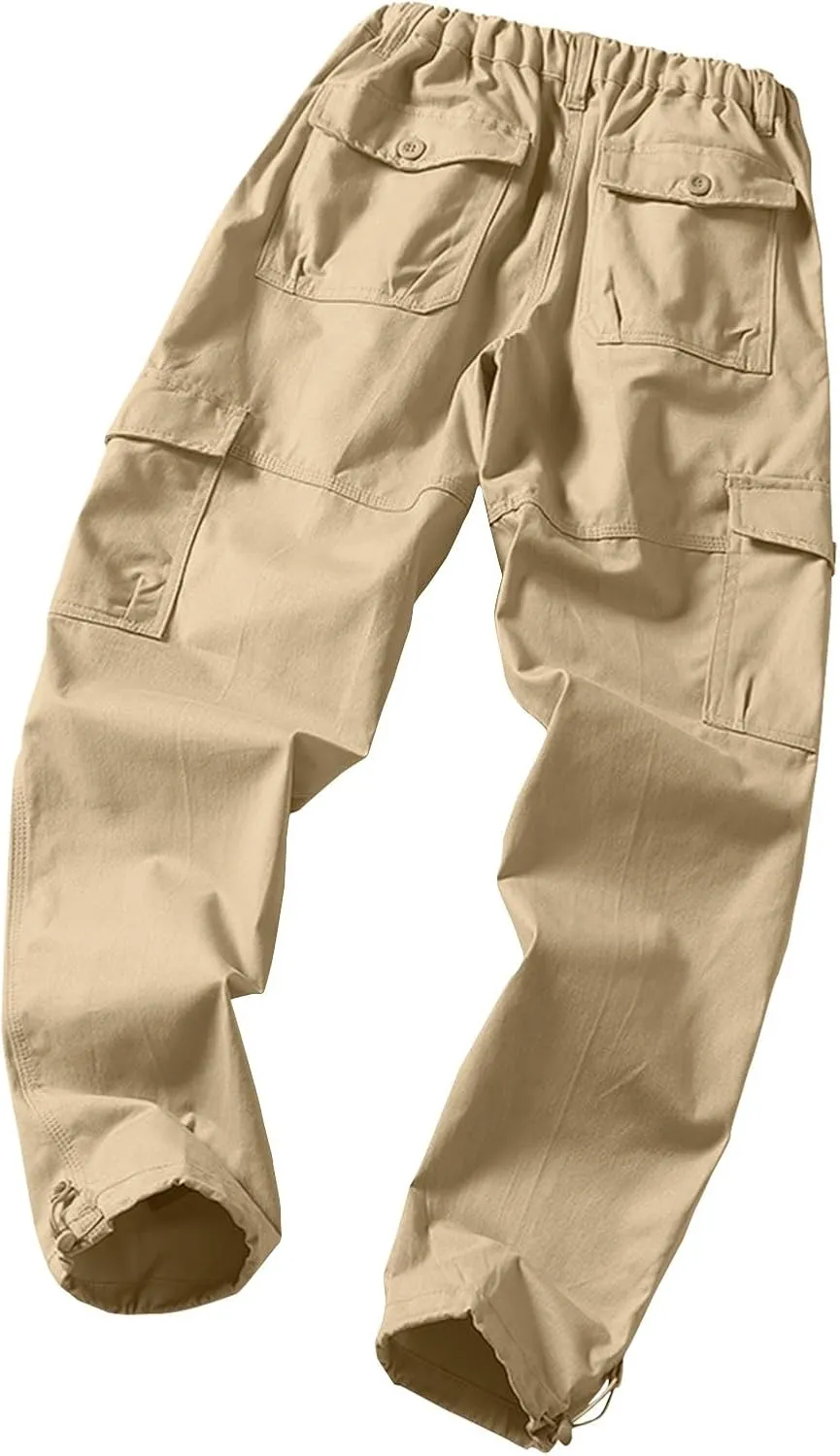 Cargo Pants for Men Multi Pockets Baggy Pants Stretch Skinny Fit Sweatpants Plus Size Hunting Pants 2024
