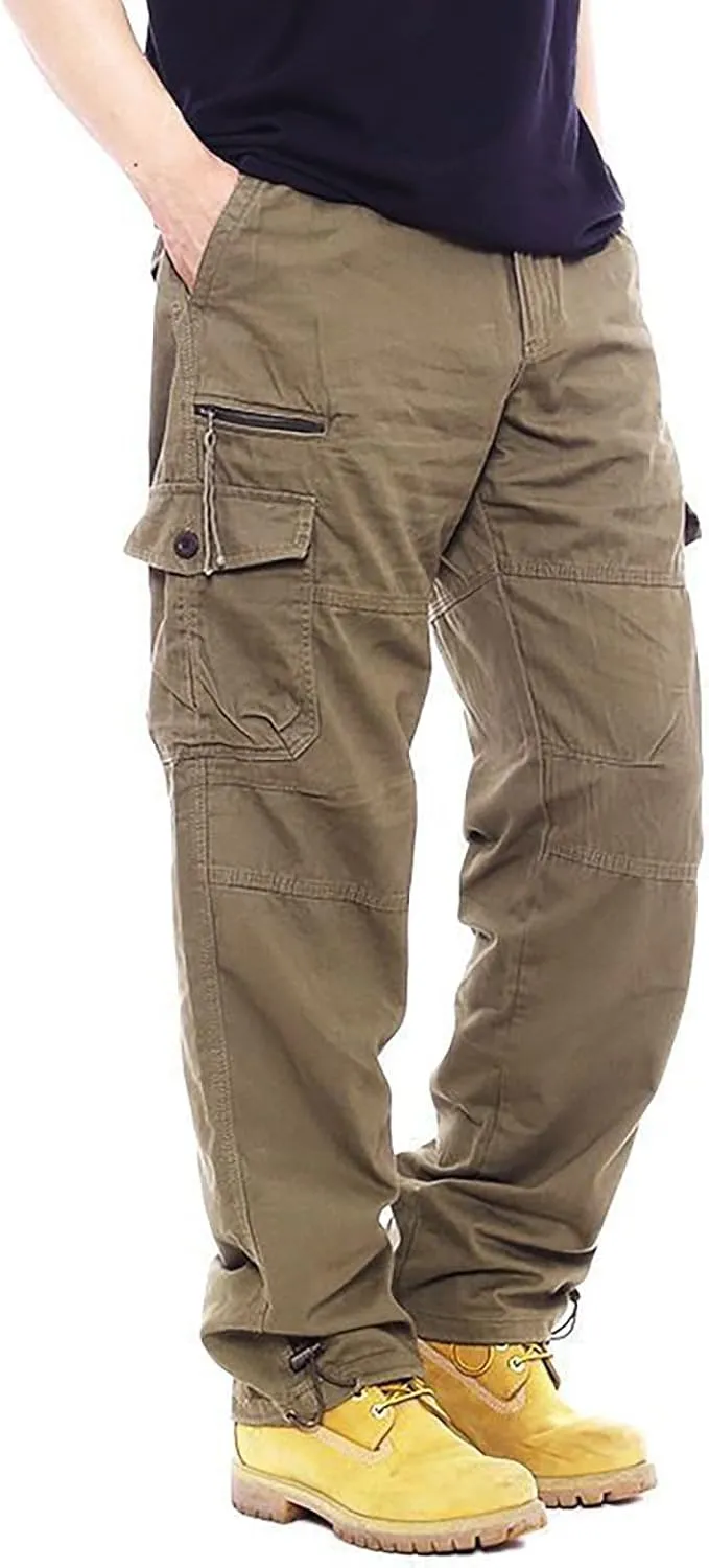 Cargo Pants for Men Multi Pockets Baggy Pants Stretch Skinny Fit Sweatpants Plus Size Hunting Pants 2024