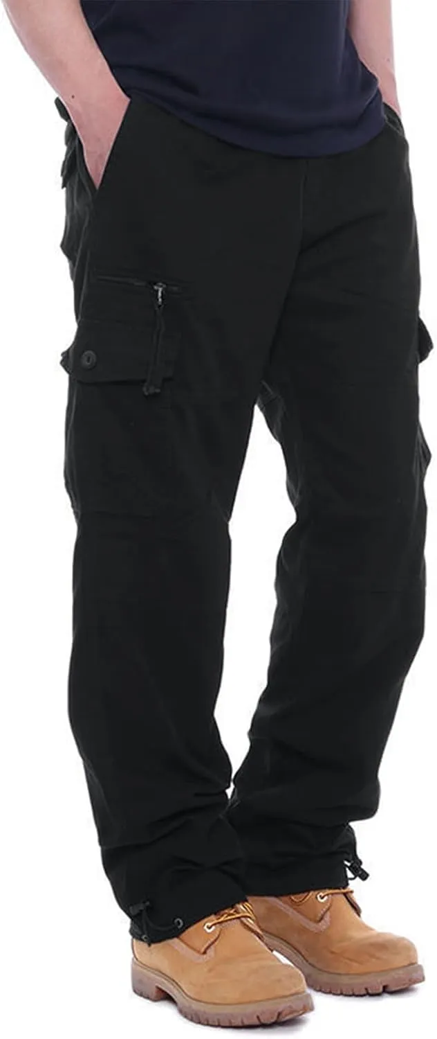 Cargo Pants for Men Multi Pockets Baggy Pants Stretch Skinny Fit Sweatpants Plus Size Hunting Pants 2024