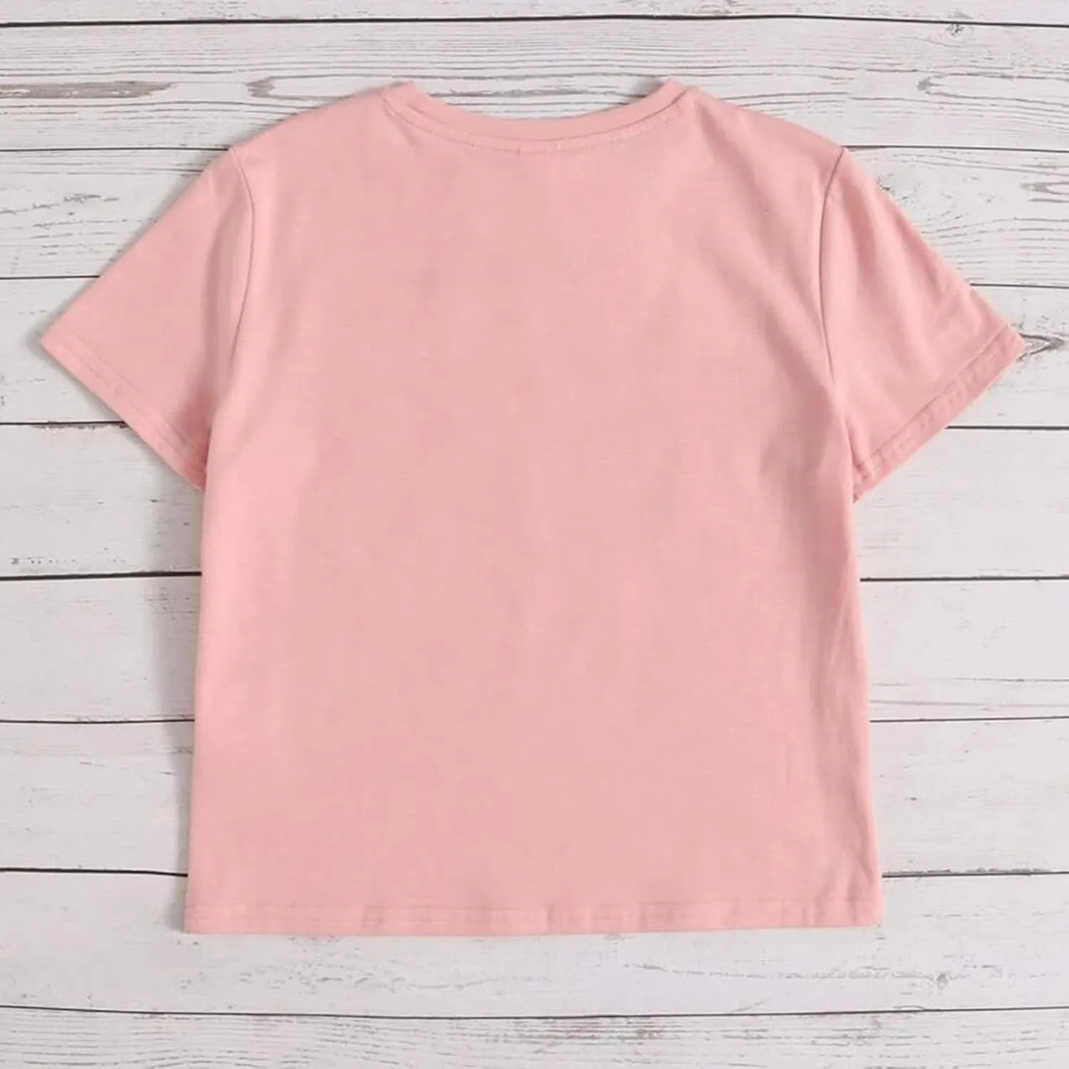 Casual Short Sleeve T-Shirt for Girls,Cute Print Cotton Crewneck Short Sleeve Tees Basic Tees Outfits Tops