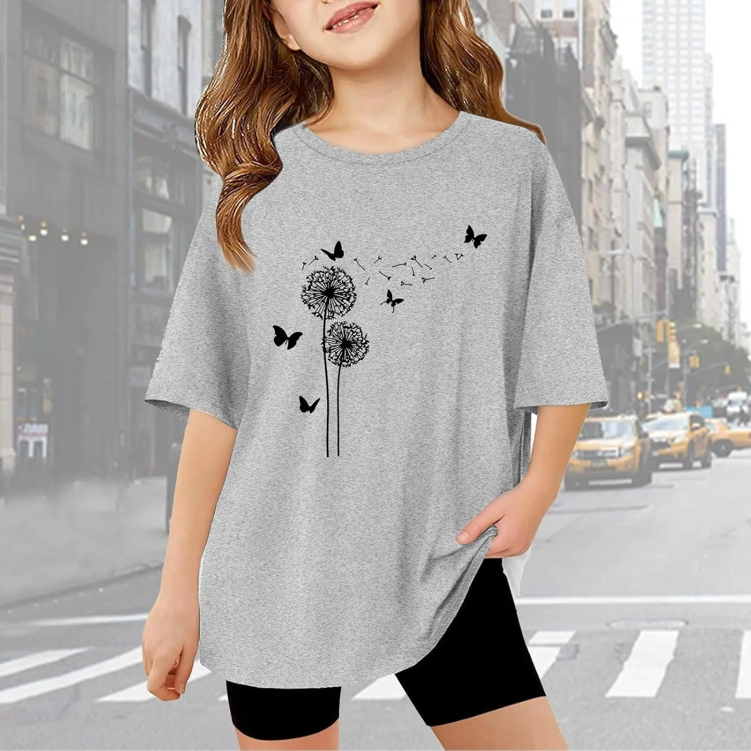 Casual Short Sleeve T-Shirt for Girls,Cute Print Cotton Crewneck Short Sleeve Tees Basic Tees Outfits Tops