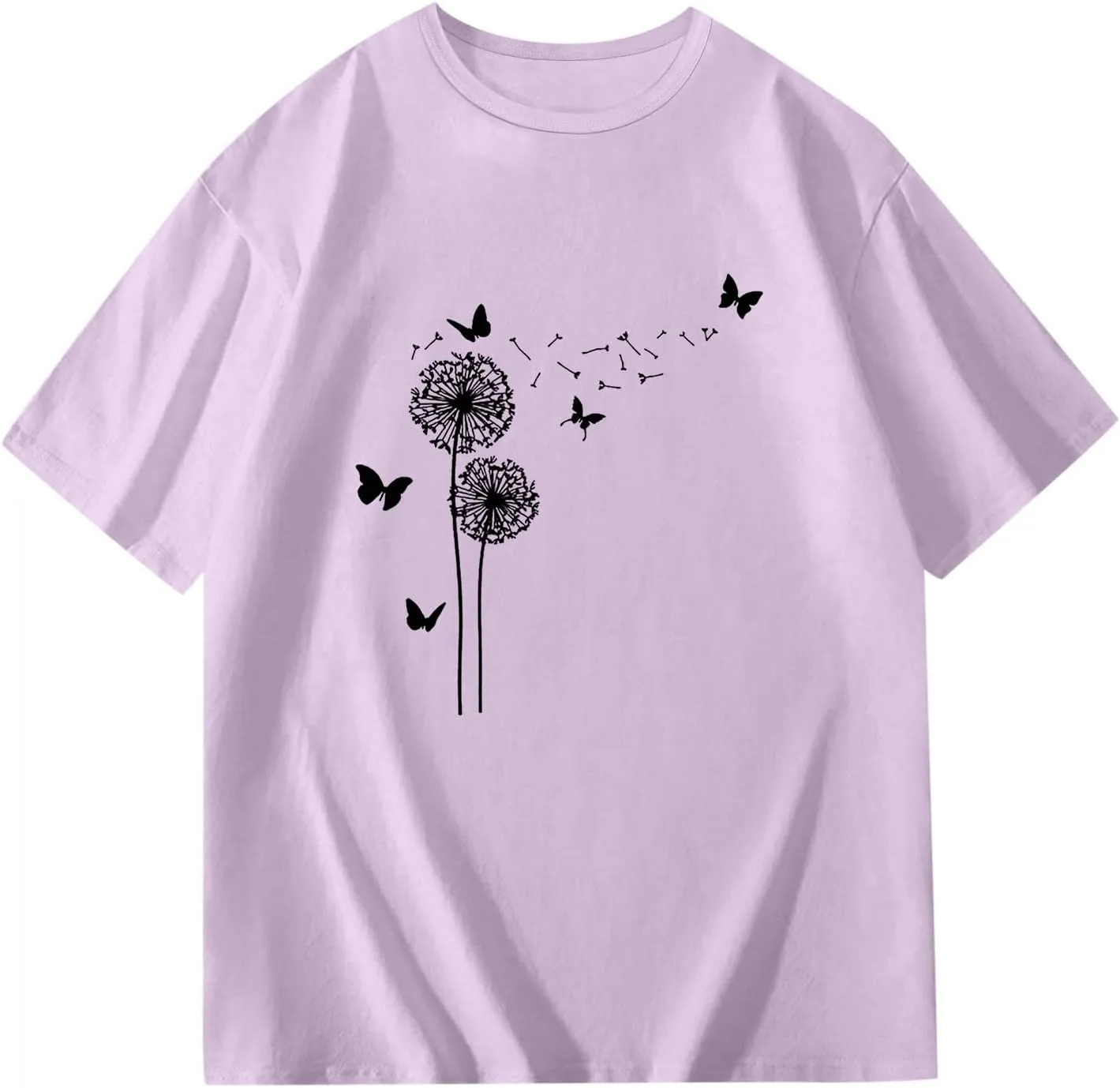 Casual Short Sleeve T-Shirt for Girls,Cute Print Cotton Crewneck Short Sleeve Tees Basic Tees Outfits Tops
