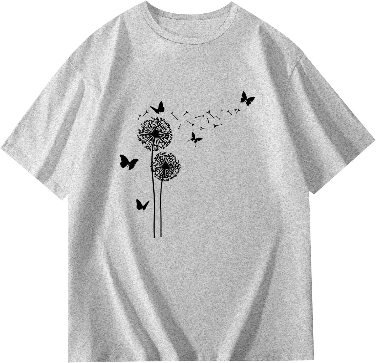 Casual Short Sleeve T-Shirt for Girls,Cute Print Cotton Crewneck Short Sleeve Tees Basic Tees Outfits Tops