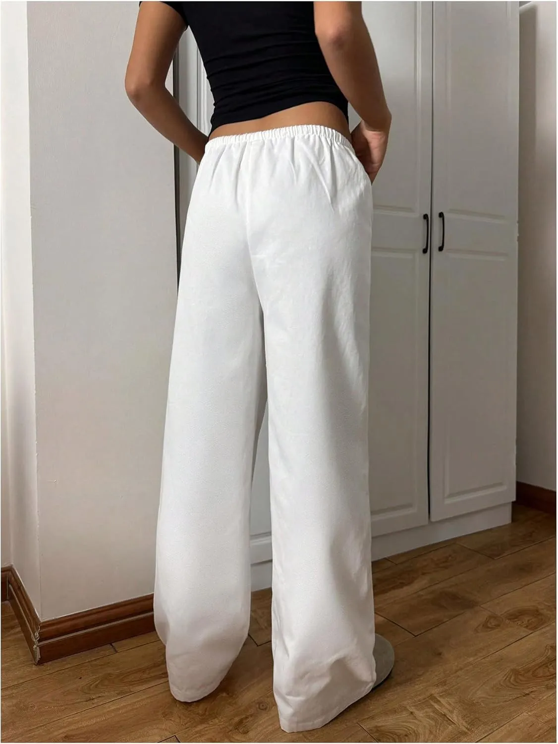 COZYEASE Women's Straight Leg Loose Pants Drawstring Waist Casual Sweatpants Trousers