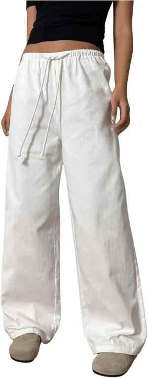 COZYEASE Women's Straight Leg Loose Pants Drawstring Waist Casual Sweatpants Trousers
