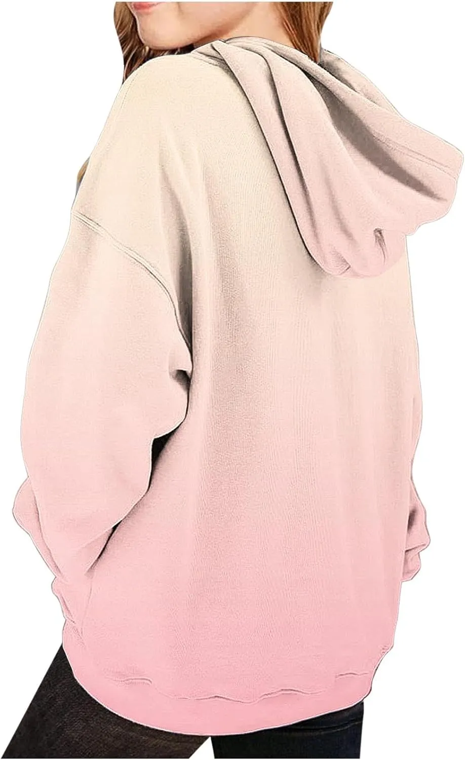 Cute Hoodies For Girls Oversized Long Sleeve Sweatshirt Gradient Teen Girls Pullover Tops 2-13 Years