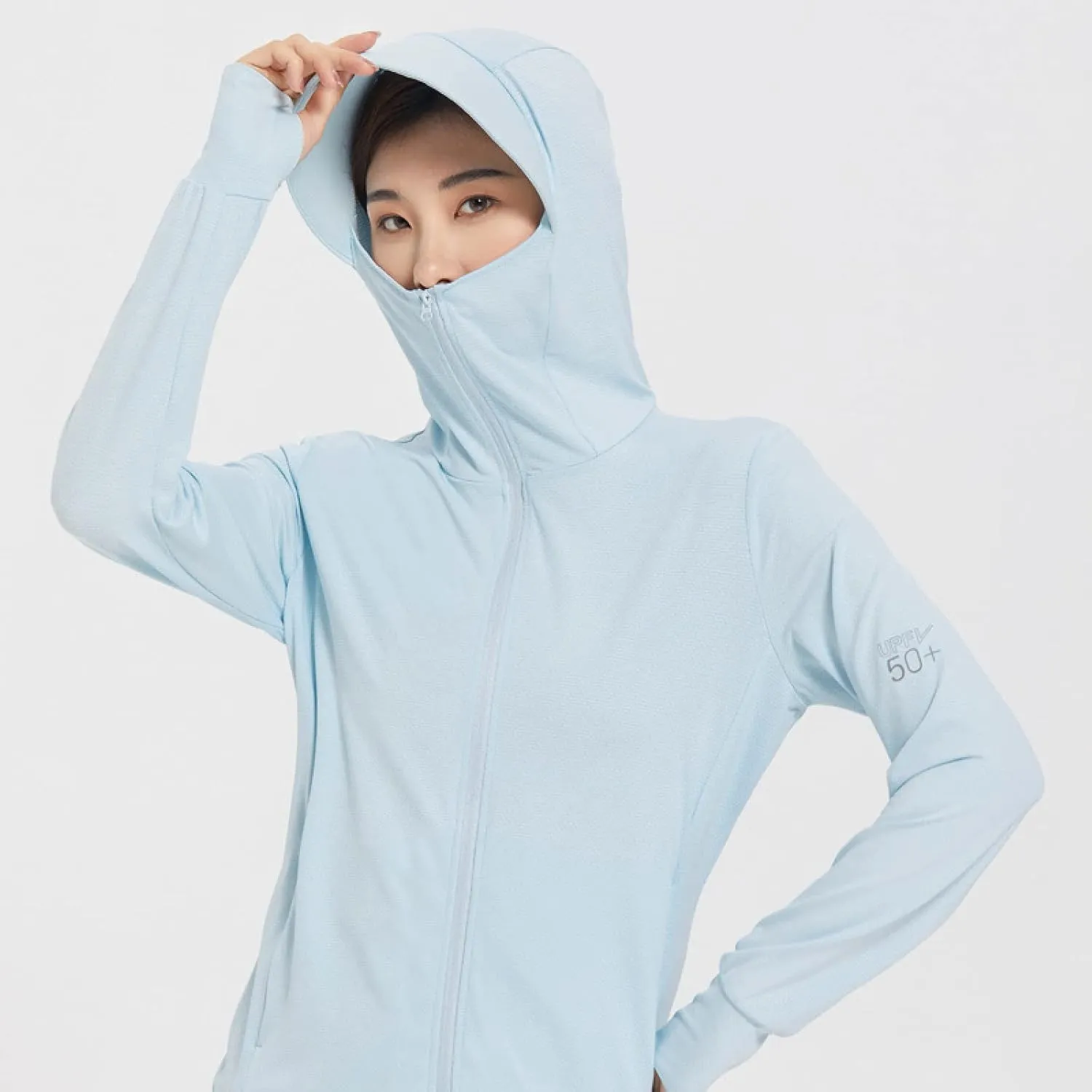 Cycling Clothing Women, Breathable Thin Ice Silk, Couple Sun Protection Clothing, Blue 2,4XL,Running Hiking Light Jackets