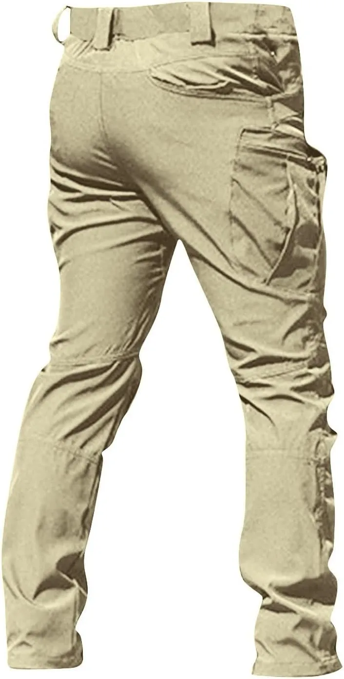 Flexcamo -Tactical Waterproof Pants Tactical Pant for Men Relaxed Fit Work Camo Hiking Cargo Pants Multi Pockets