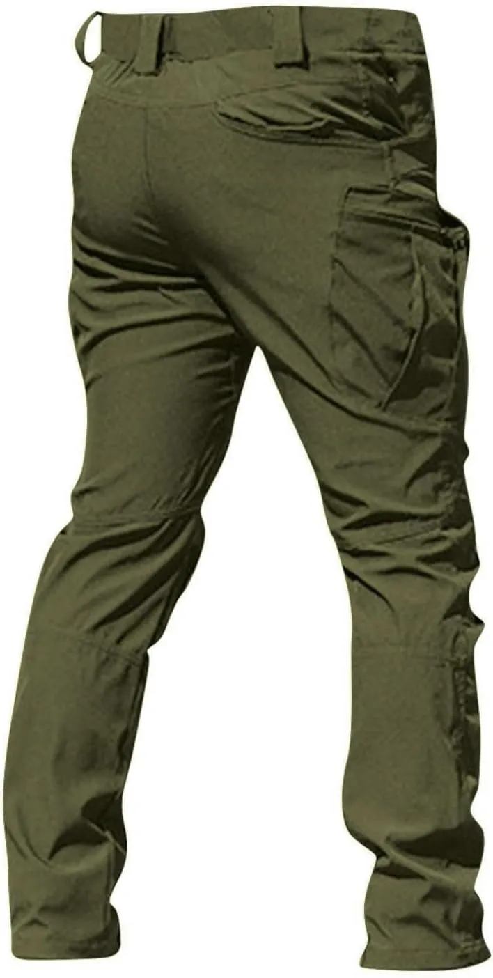 Flexcamo -Tactical Waterproof Pants Tactical Pant for Men Relaxed Fit Work Camo Hiking Cargo Pants Multi Pockets