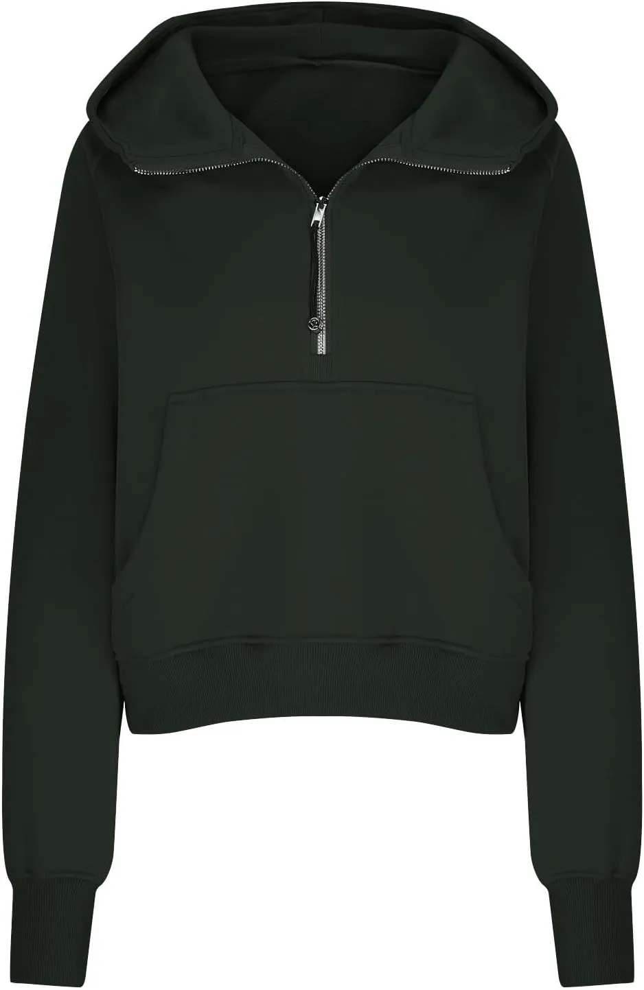 Half Zipper Sweatshirt for Women Stand Collar Fleece Pullover Top Solid Color Cropped T-Shirt Running Sports Blouse