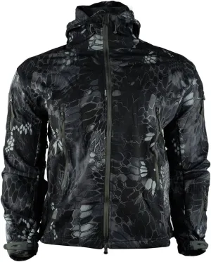 HARGLESMAN Men's Outdoor Waterproof Soft Shell Hooded Fleece Military Functional Jacket