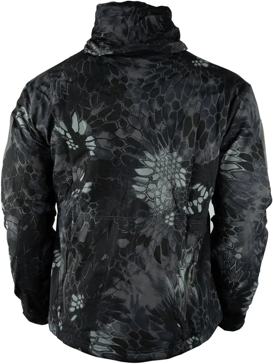 HARGLESMAN Men's Outdoor Waterproof Soft Shell Hooded Fleece Military Functional Jacket