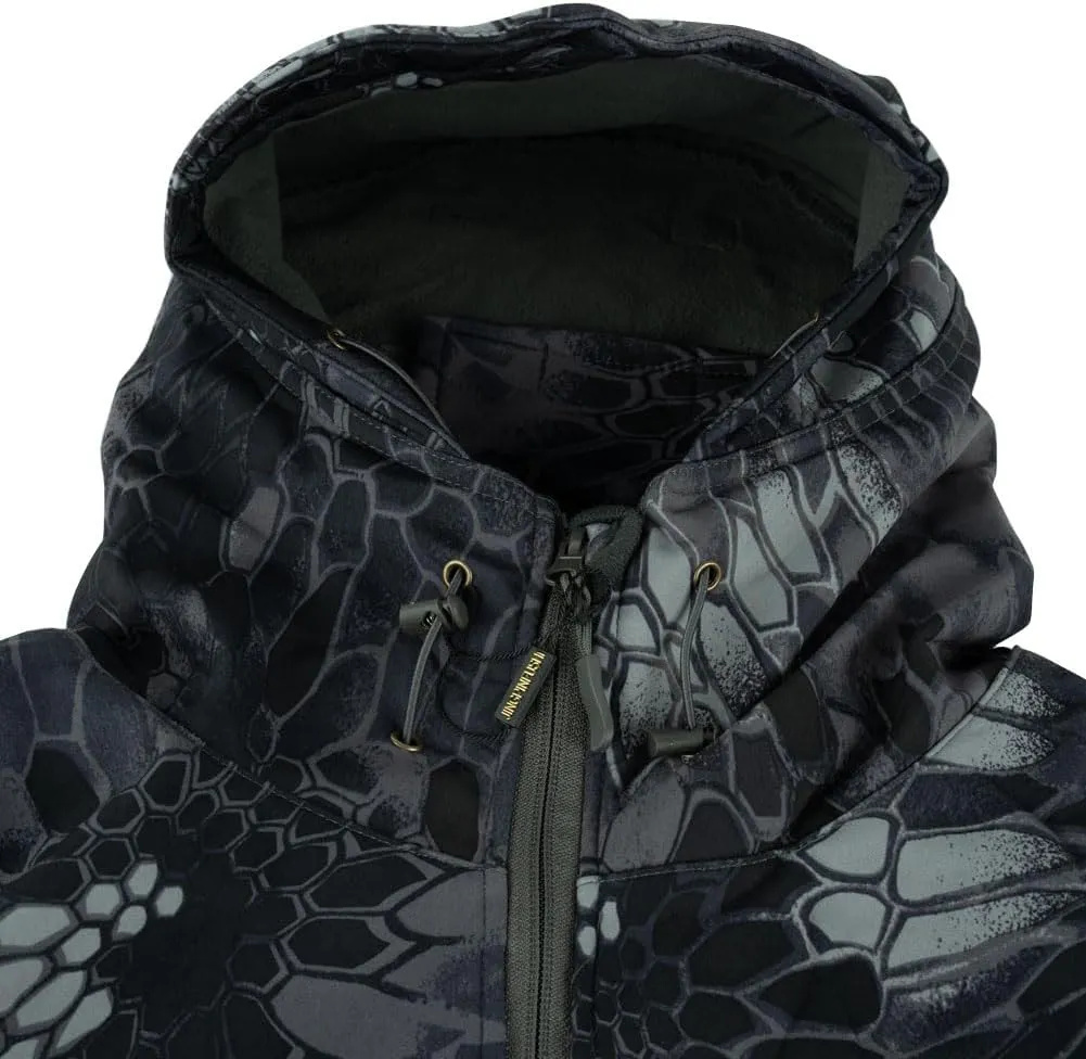 HARGLESMAN Men's Outdoor Waterproof Soft Shell Hooded Fleece Military Functional Jacket
