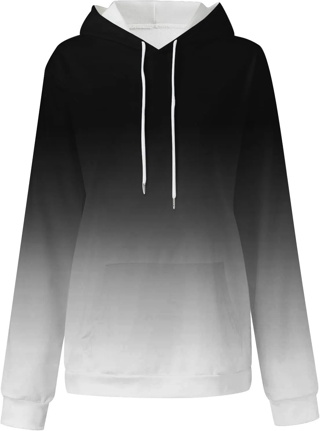 Hoodies for Women Casual Long Sleeve Oversized Sweatshirts Drawstring Pullover Fashion Multicolor Hoodie with Pocket