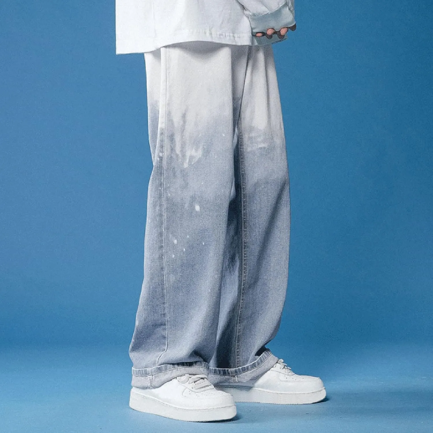 Jeans for Men Men's Size Trousers Leg Pants Loose Drop Fashion Large Men's Pants Straight Mid Rise Jeans Men's