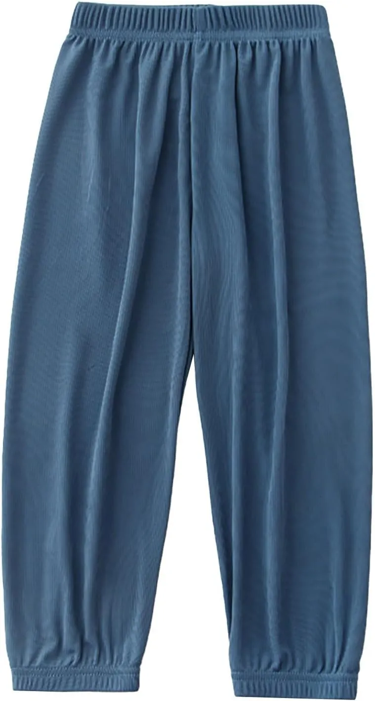 Kids Boys Girls Loose Pants Spring Summer Sweatpants Elastic Waist Home Leisure Outdoor Activities