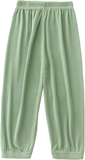 Kids Boys Girls Loose Pants Spring Summer Sweatpants Elastic Waist Home Leisure Outdoor Activities
