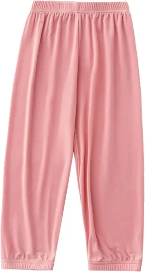 Kids Boys Girls Loose Pants Spring Summer Sweatpants Elastic Waist Home Leisure Outdoor Activities
