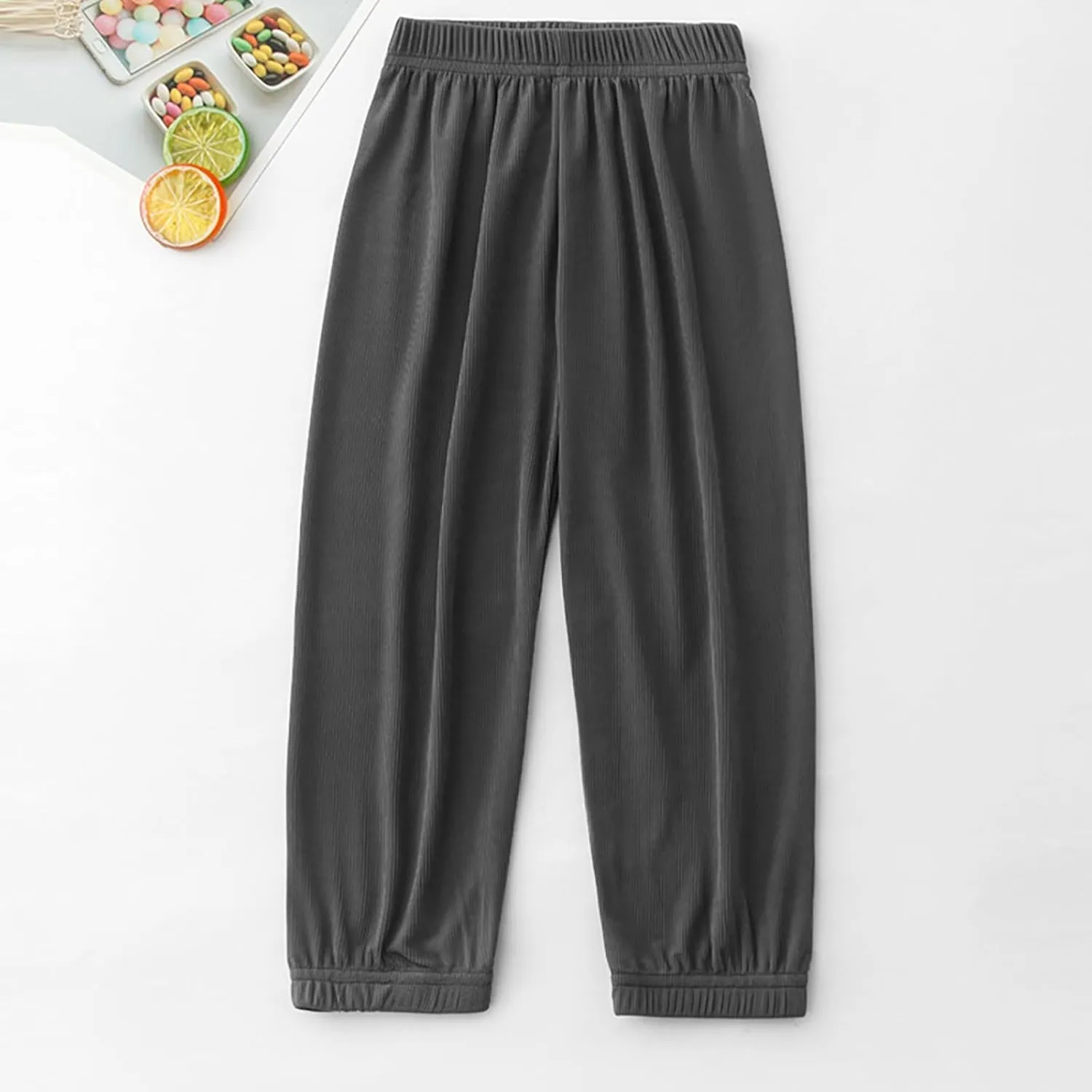 Kids Boys Girls Loose Pants Spring Summer Sweatpants Elastic Waist Home Leisure Outdoor Activities