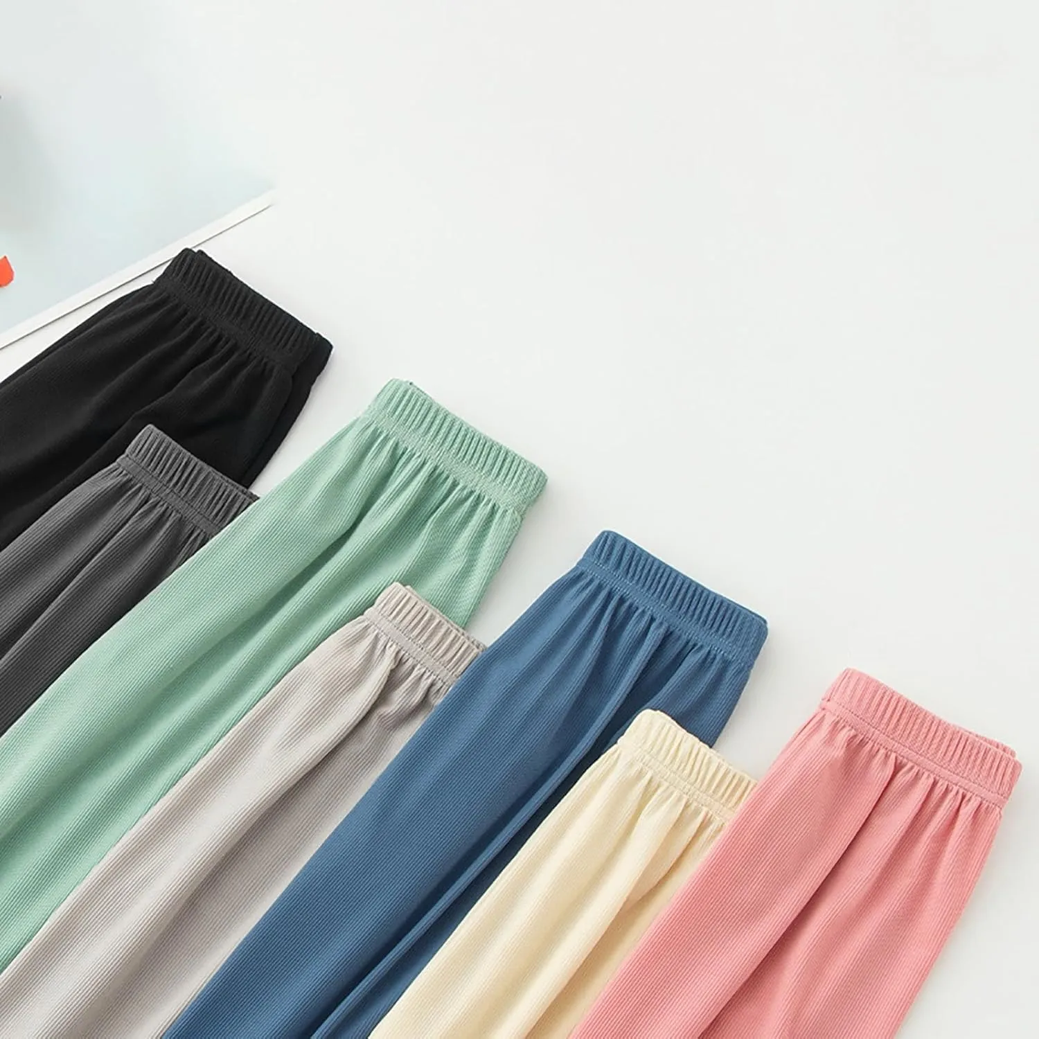 Kids Boys Girls Loose Pants Spring Summer Sweatpants Elastic Waist Home Leisure Outdoor Activities