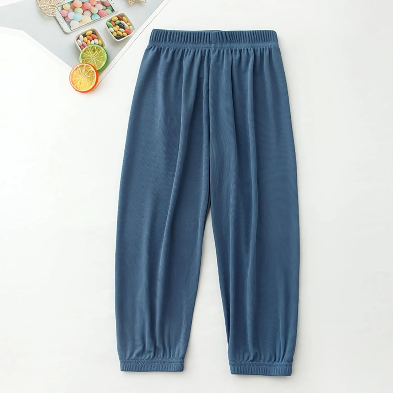 Kids Boys Girls Loose Pants Spring Summer Sweatpants Elastic Waist Home Leisure Outdoor Activities
