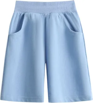 Kids Girl Boy Track Athletic Jogger Pants Shorts for Child Graphic Plaid Straight Leg Fall Summer Pants 2025 Trendy