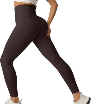 Leggings for Women Tummy Control Petite High Waist Solid Color Yoga Trousers Workout Running Slim Pants