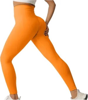 Leggings for Women Tummy Control Petite High Waist Solid Color Yoga Trousers Workout Running Slim Pants