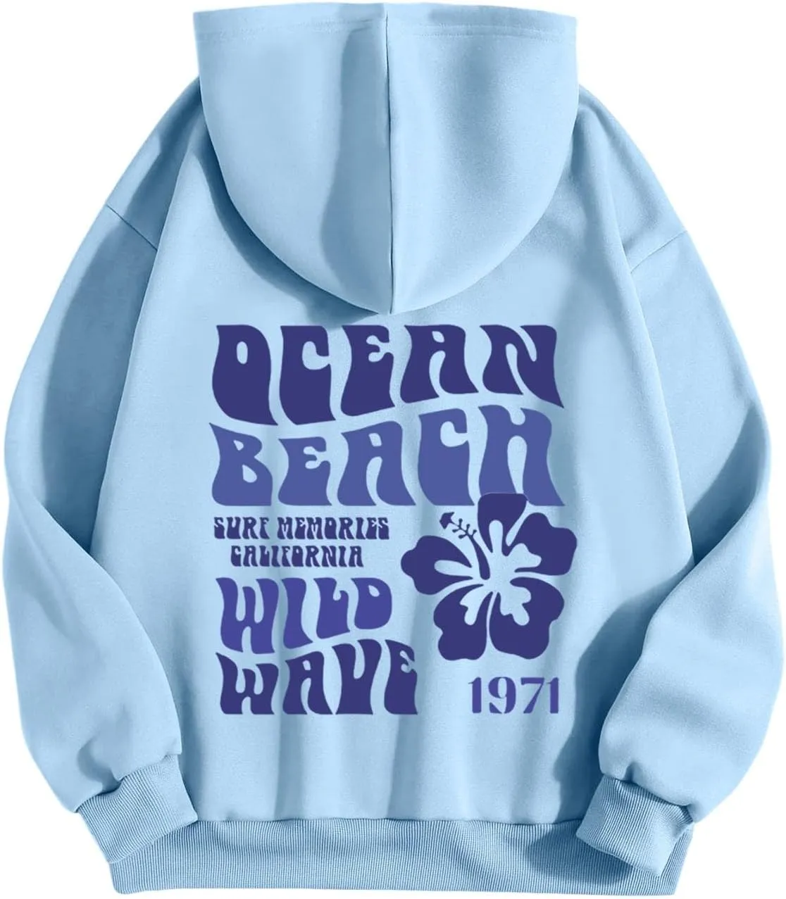 Let'S Be Happy Together Oversized Hoodies For Women Casual Long Sleeve Letter Printed Pullover Hooded Pocket Hoodie
