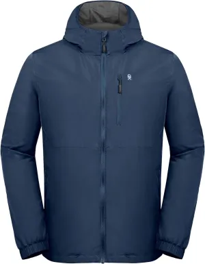 Little Donkey Andy Mens Windbreak Jacket, Quick Drying Water Repellent Light Jackets for Men Wrinkle Reduction
