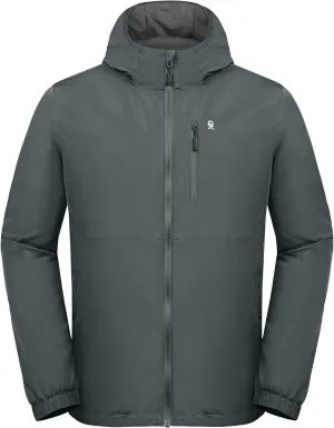 Little Donkey Andy Mens Windbreak Jacket, Quick Drying Water Repellent Light Jackets for Men Wrinkle Reduction