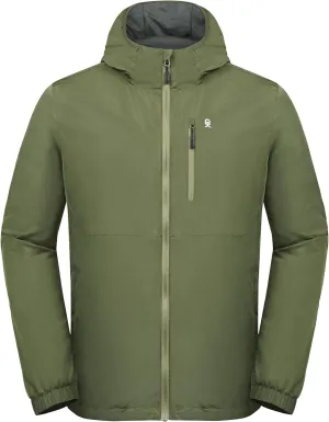 Little Donkey Andy Mens Windbreak Jacket, Quick Drying Water Repellent Light Jackets for Men Wrinkle Reduction