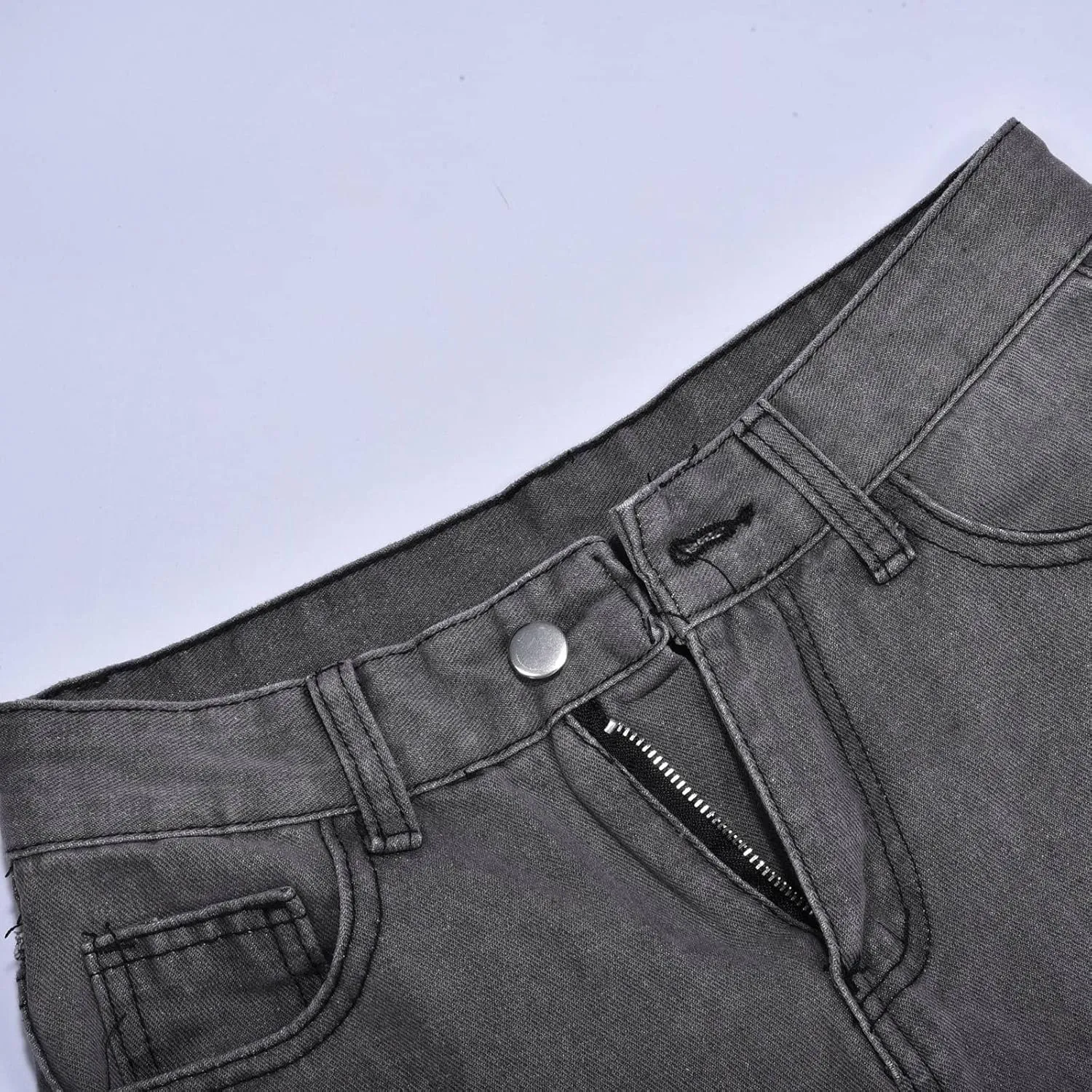 Means Jeans Comfort Stretch Denim Straight Leg Relaxed Fit Jeans for Men Flat Front Hidden Comfort Waistband Pant