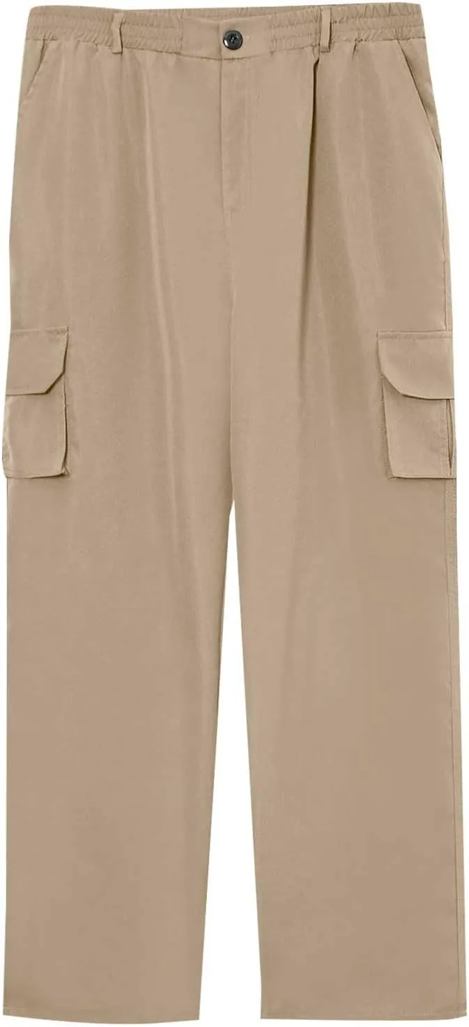 Mens Cargo Pants Thickened Pants Cotton Pocket Multi Color Large Sanitary Pants Multi Pockets Relaxed Fit