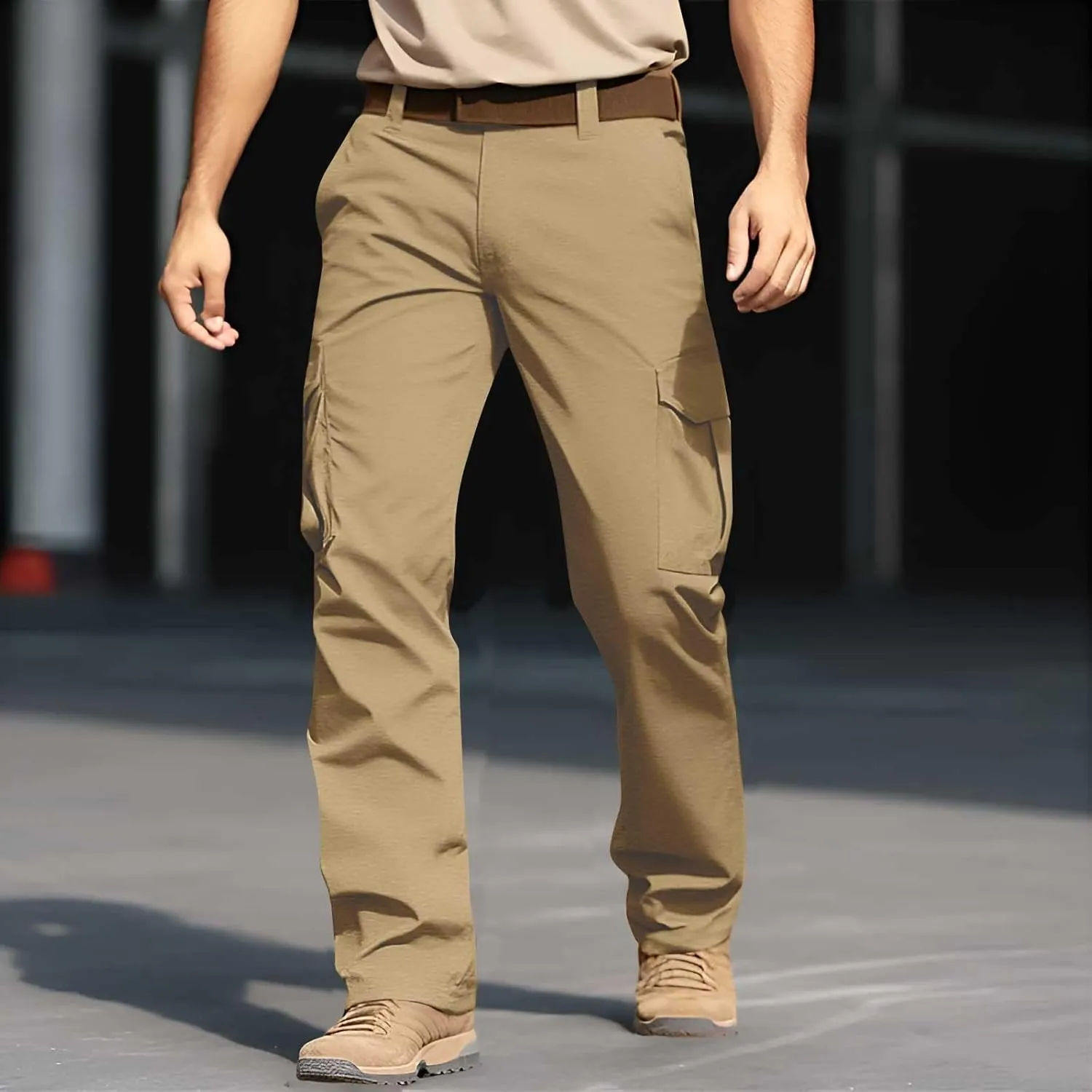 Mens Cargo Pants Thickened Pants Cotton Pocket Multi Color Large Sanitary Pants Multi Pockets Relaxed Fit
